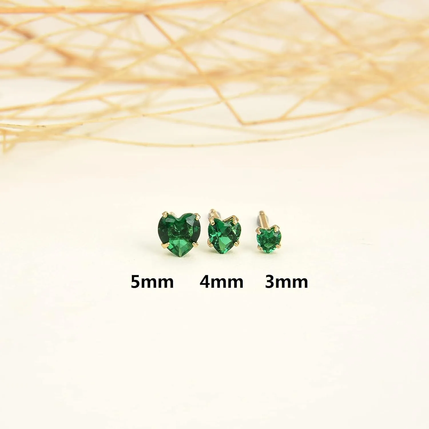 12 Pairs 18K Gold Plated Surgical Stainless Steel Stud Earrings, Star Heart Square Stud Earring for Women, Cubic Zirconia Birthstone Stud Earrings Set