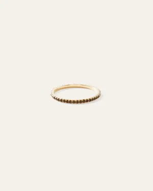 14K Gold Black Diamond Band