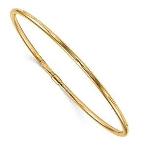 14K Gold Polished Slip-On Bangle with Lifetime Guarantee