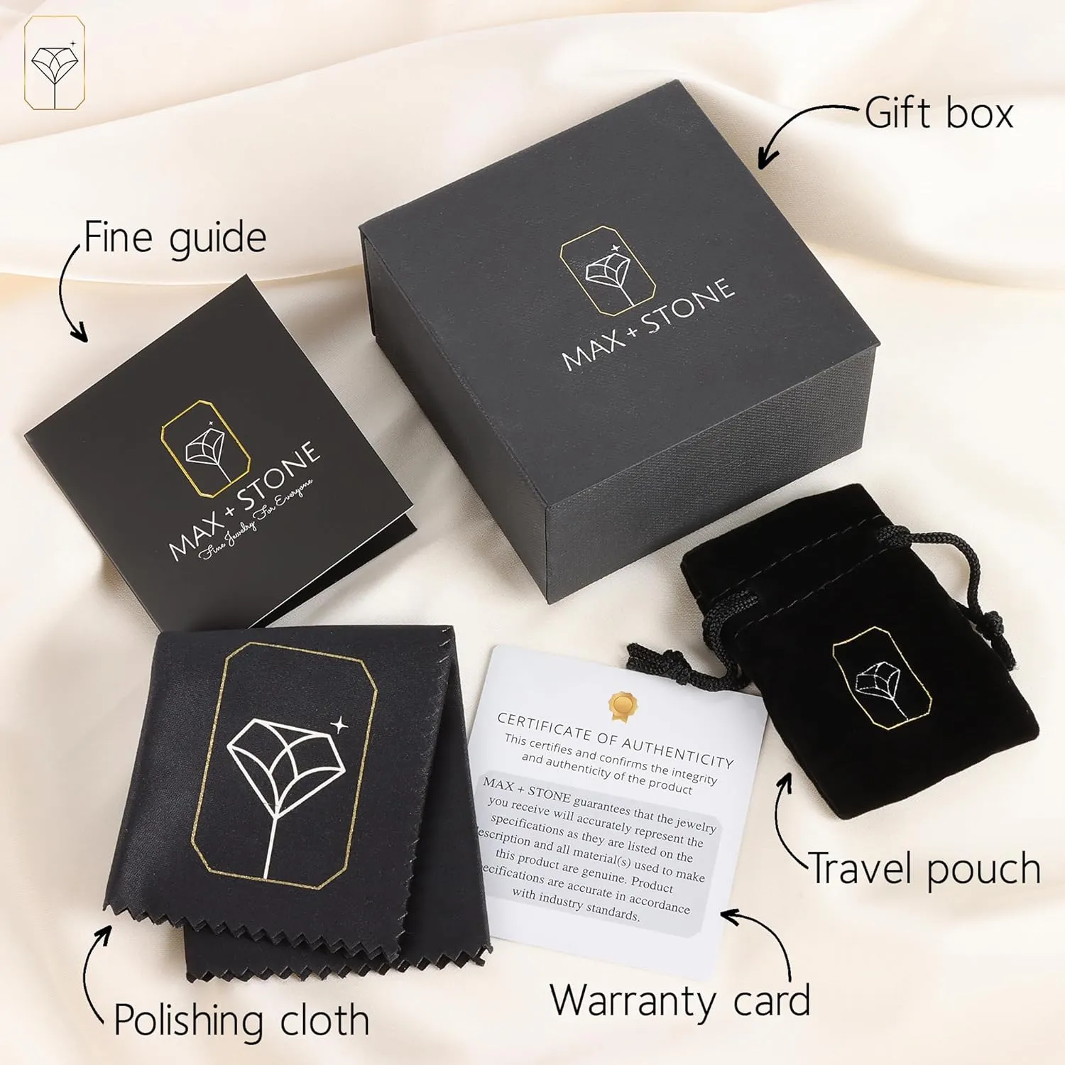 14K Gold Princess Cut CZ Stud Earrings for Women & Men | Cubic Zirconia Earrings Studs | 4MM-7MM CZ Gold Earrings by MAX   STONE