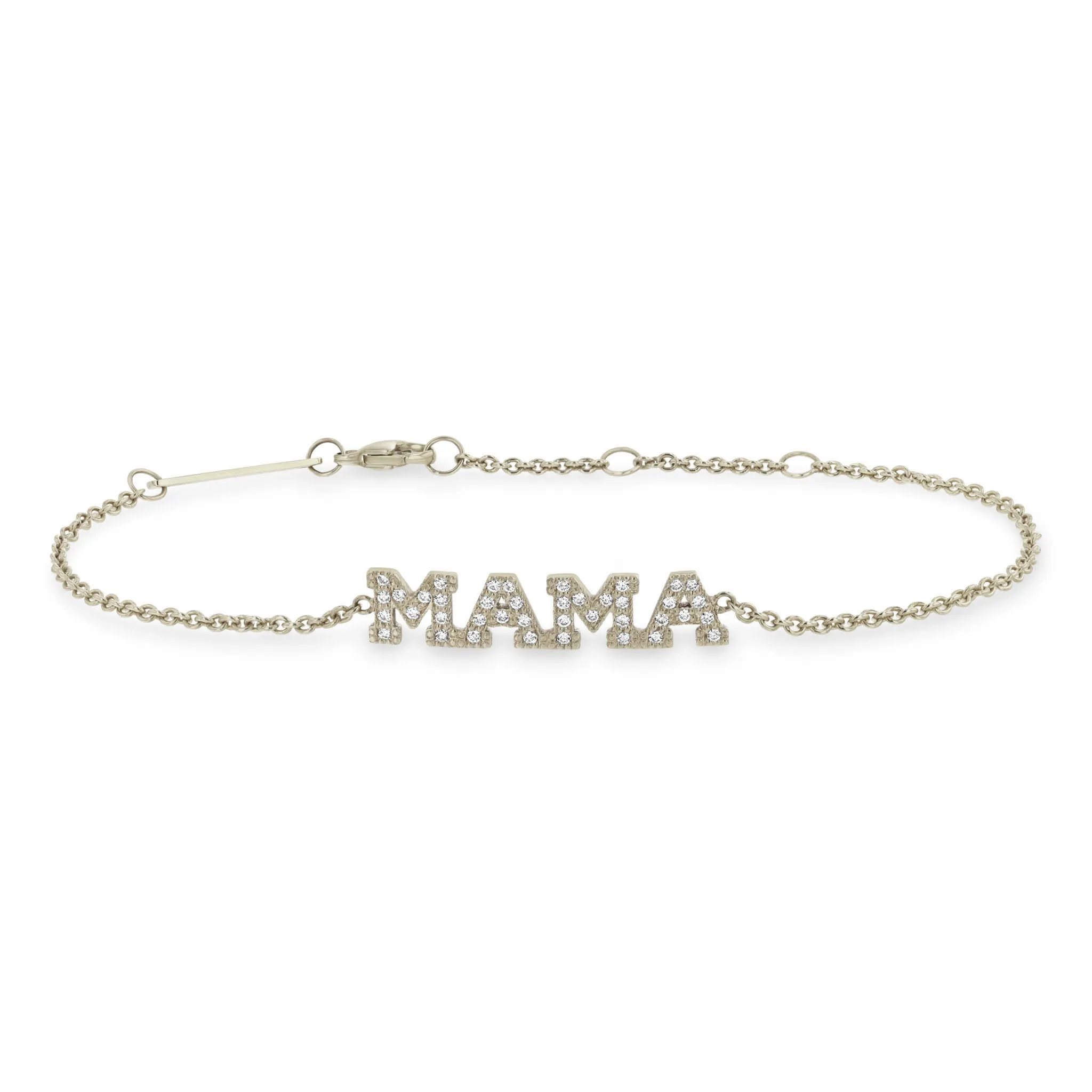 14k Pavé Diamond 4 Letter Bracelet