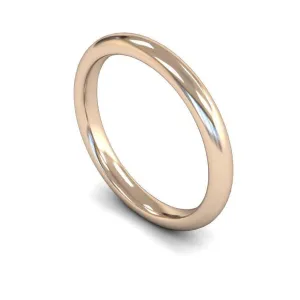18ct Rose Gold Heavyweight Traditional Court/Flat Edge 2.5mm Wedding Ring