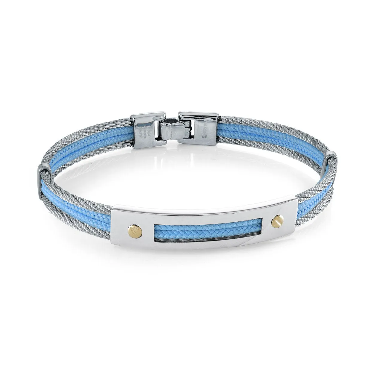 18K Gold Accent 4 Row Cable