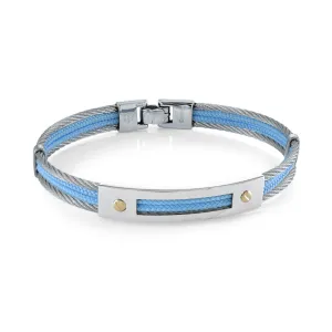18K Gold Accent 4 Row Cable