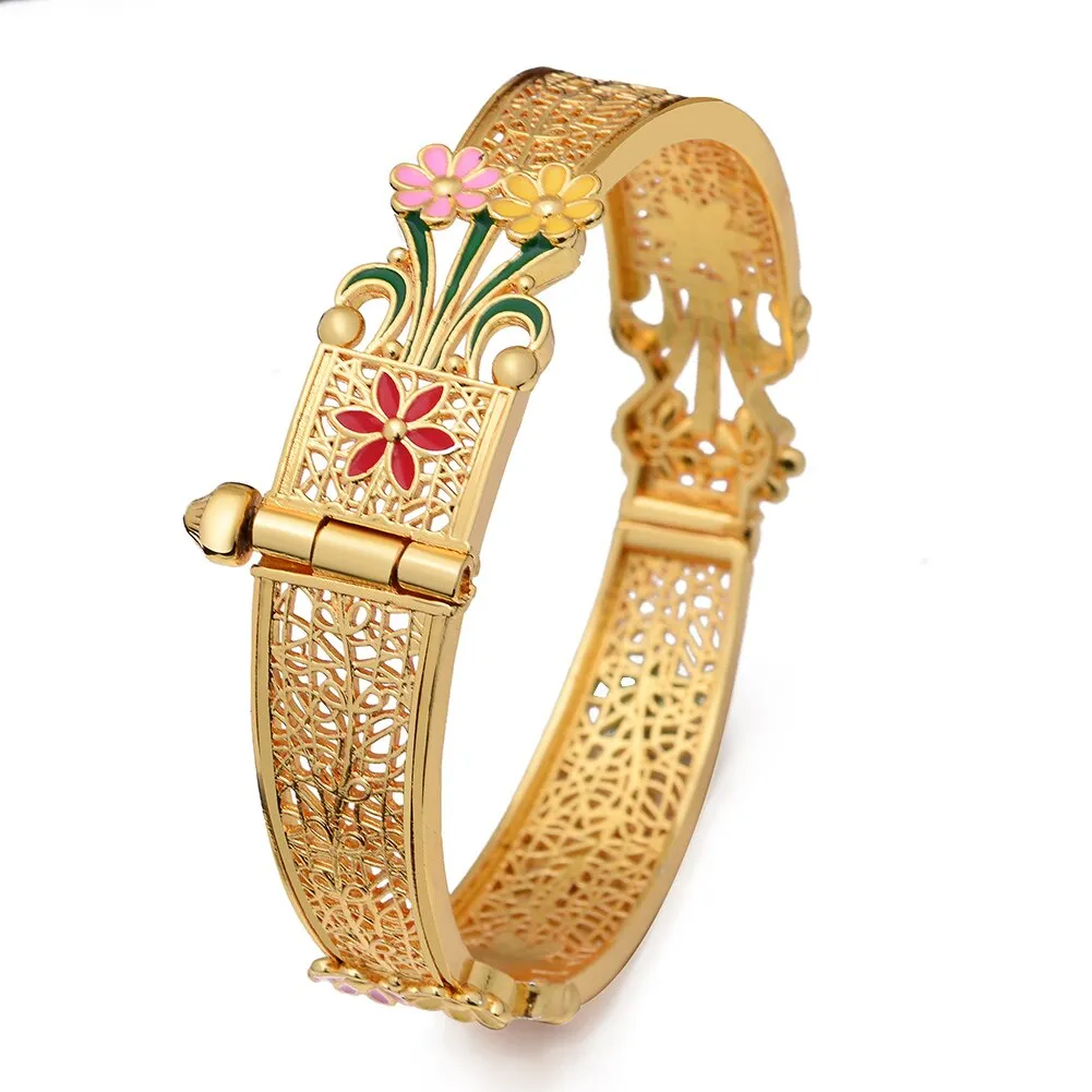 1Pcs Dubai Bangles Tow Color Bangles For Women