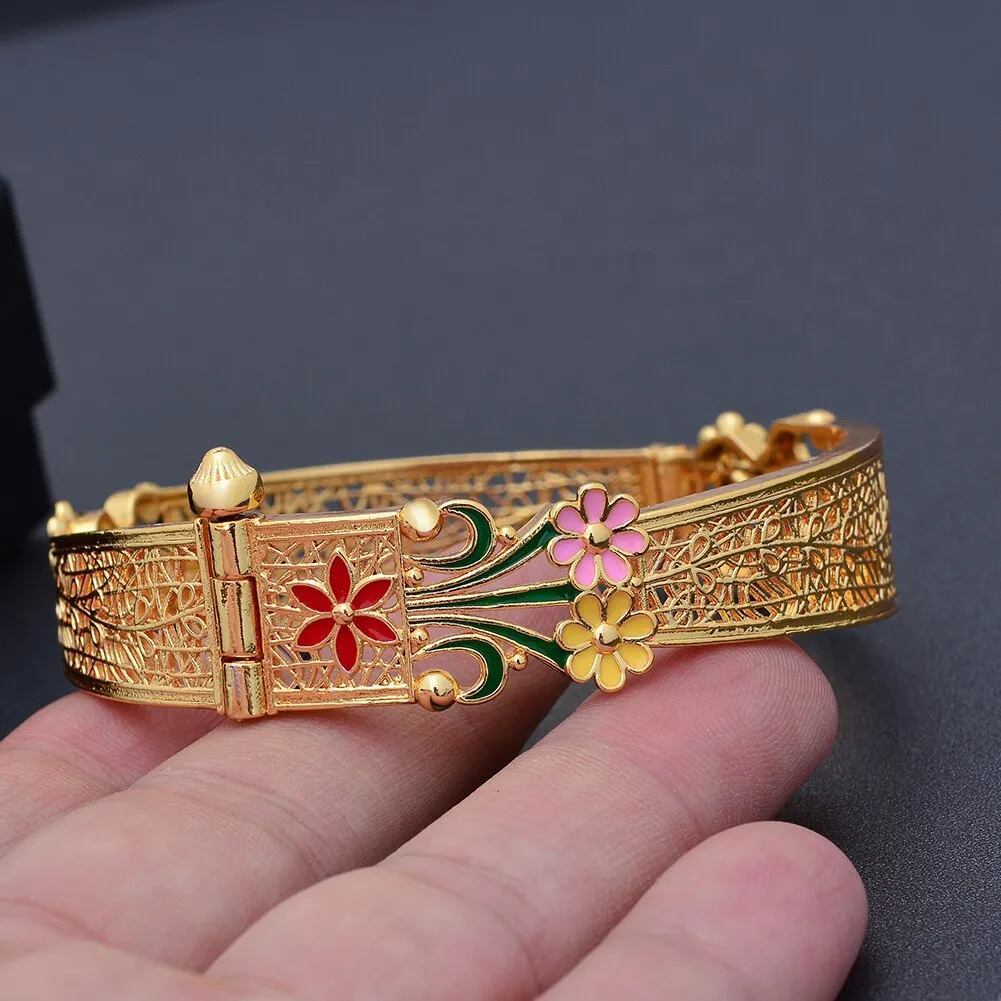 1Pcs Dubai Bangles Tow Color Bangles For Women