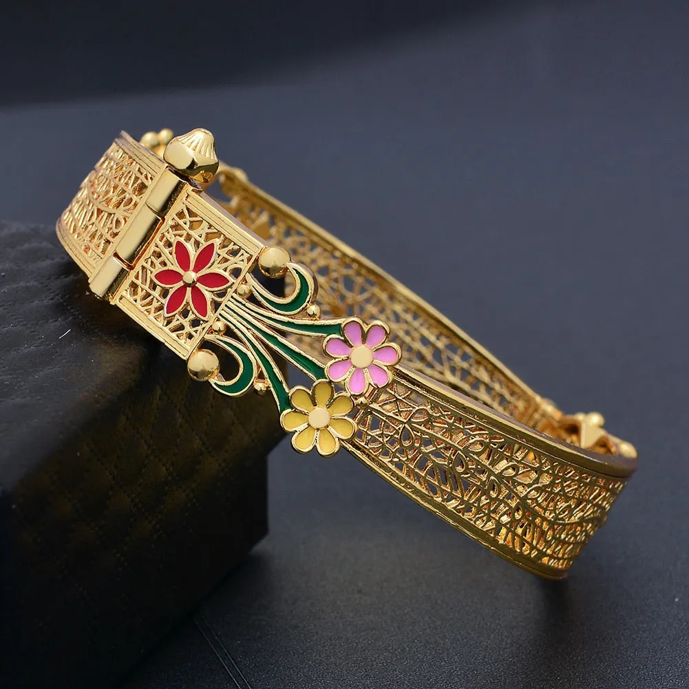 1Pcs Dubai Bangles Tow Color Bangles For Women