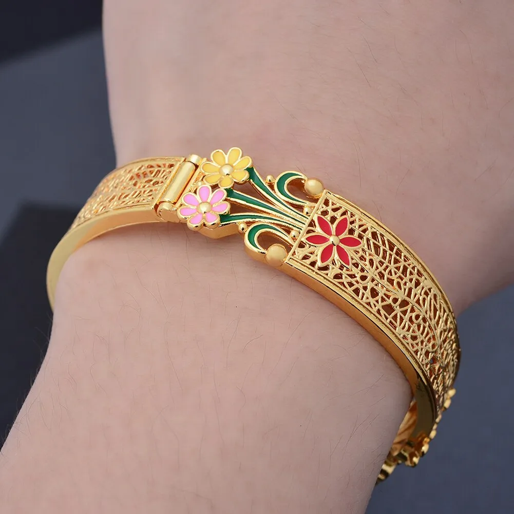 1Pcs Dubai Bangles Tow Color Bangles For Women