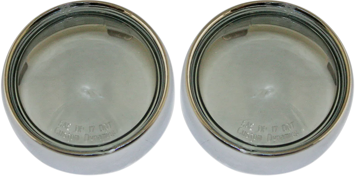 2020-1581 - CUSTOM DYNAMICS Bullet Signal Lenses - Chrome/Smoke PB-B-BEZ-CS
