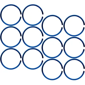 22 Gauge 5/16 Blue Anodized Seamless Circular Ring Set of 12