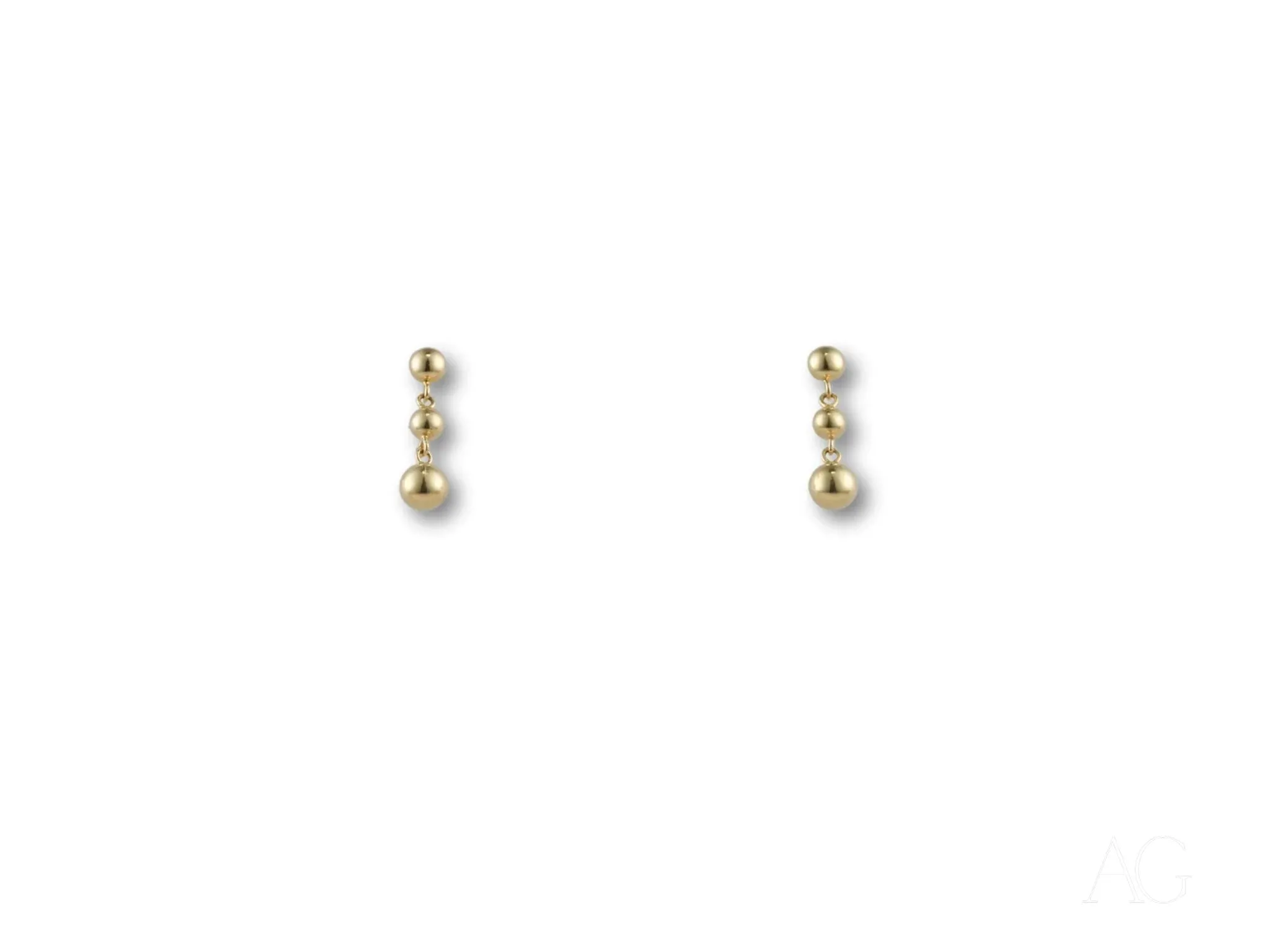 3 Beads Earrings – Elegant & Minimalist