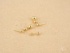 3 Beads Earrings – Elegant & Minimalist