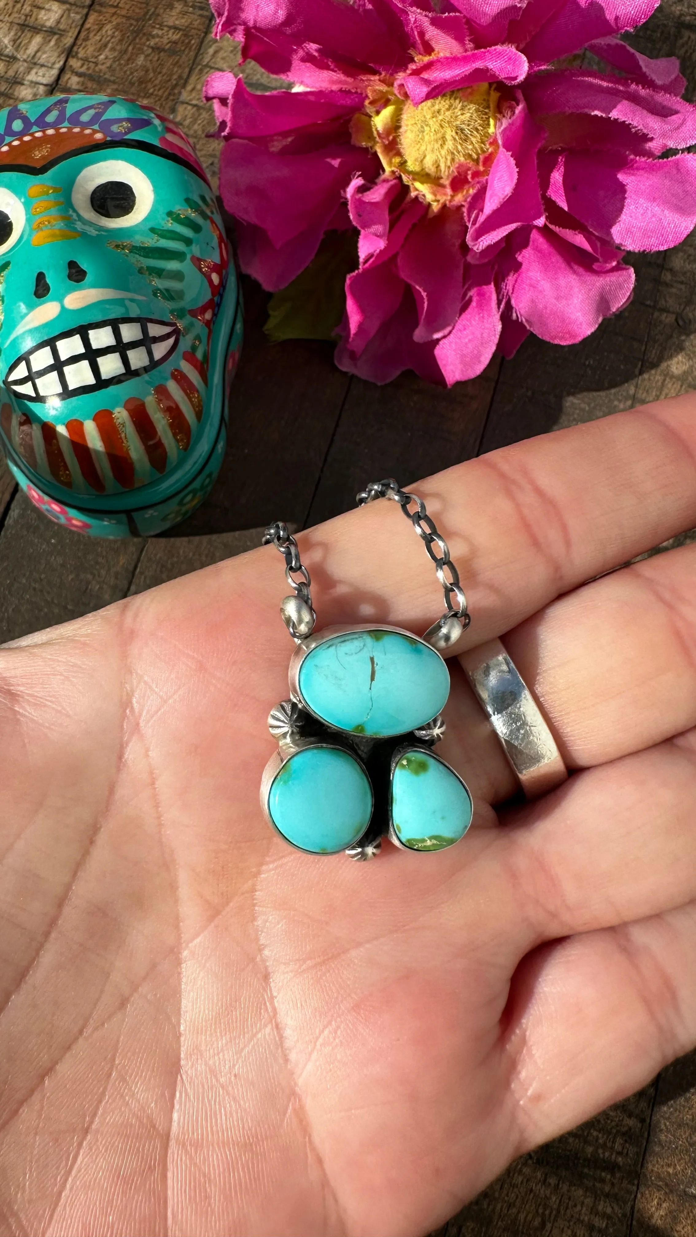3 Stone Necklace #8