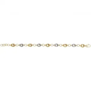 9CT Yellow & White Gold Fancy Bracelet BR553