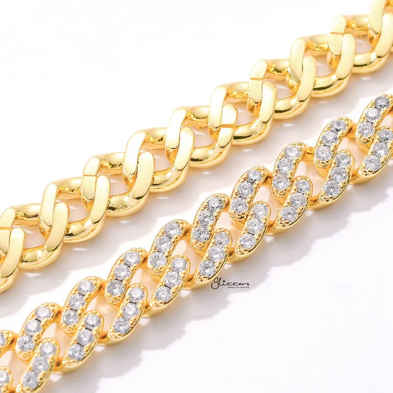 9mm Iced Out Miami Cuban Chain - Gold