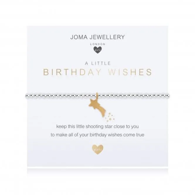 A Little Birthday Wish Silver 15.5cm Stretch Bracelet C481