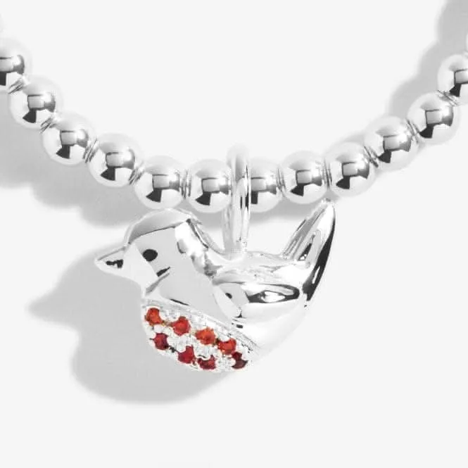 A Little Robins Appear When Loved Ones Are Near Silver Stretch Bracelet 5228