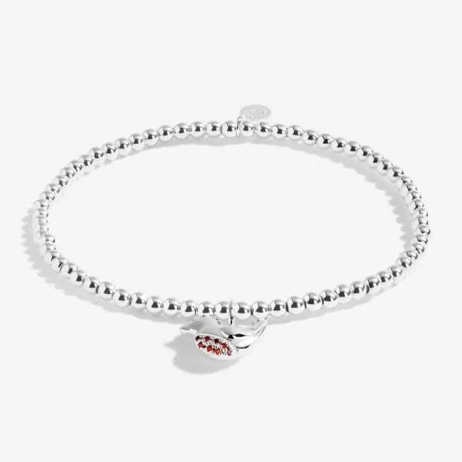 A Little Robins Appear When Loved Ones Are Near Silver Stretch Bracelet 5228