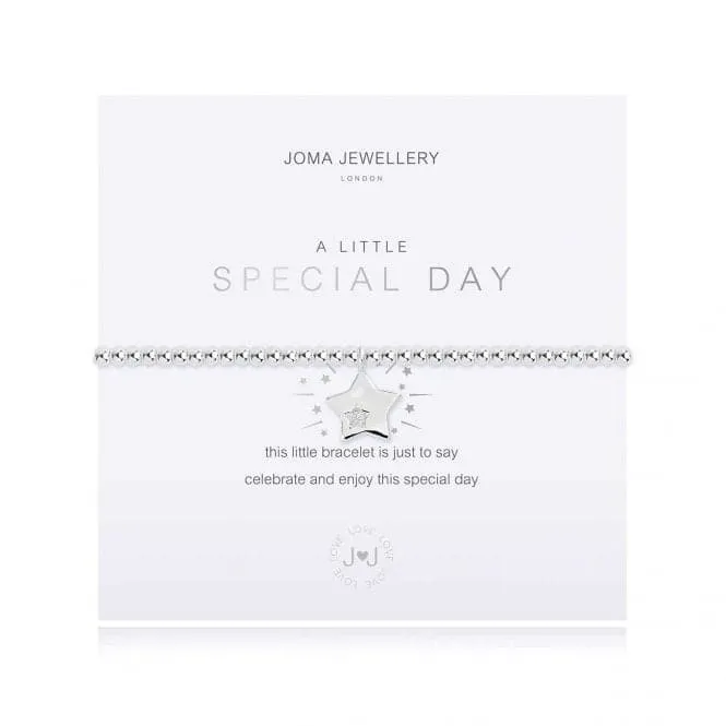 A Little Special Day Silver 17.5cm Stretch Bracelet 3889