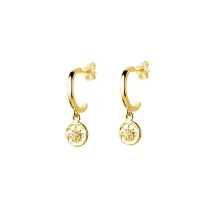 Alicia Star stud hoop earrings Gold