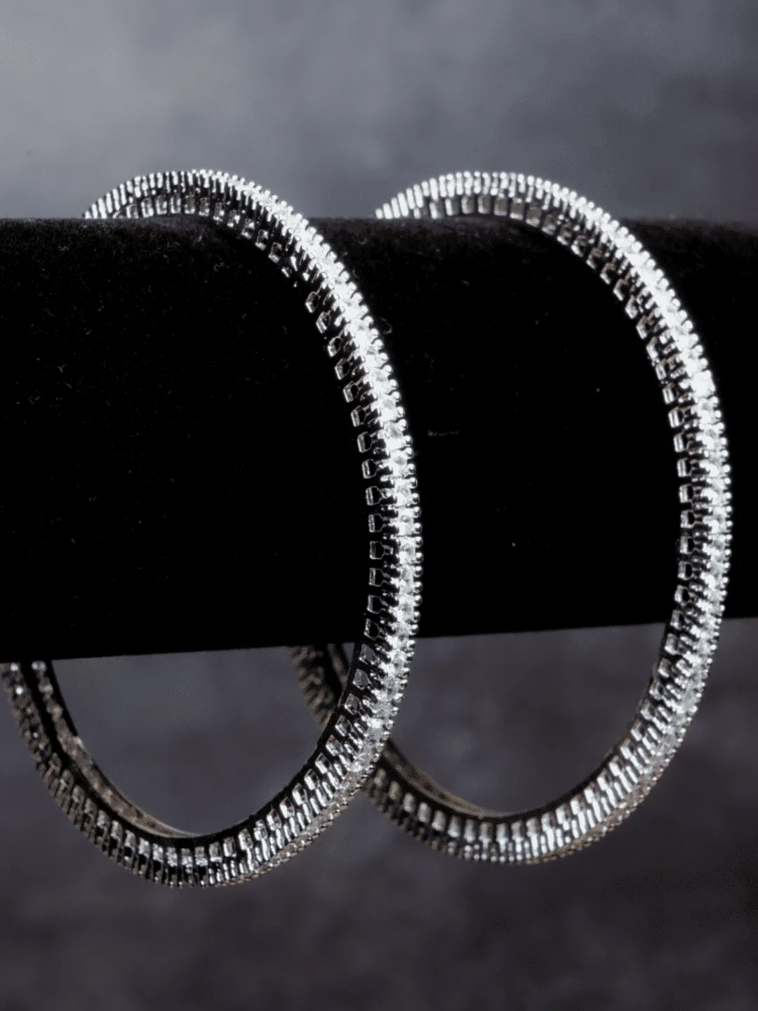 American Diamond Look Alike Bangle Pair