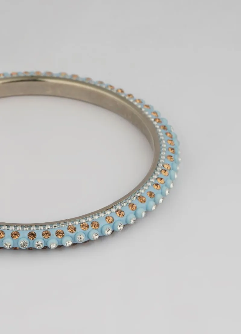 Aqua Blue Four Pcs Bangle Set