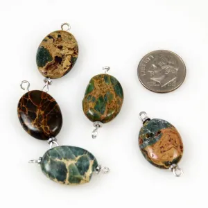 Aqua Terra Jasper Connector Beads (2)