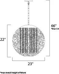 Arabesque Nine Light Pendant