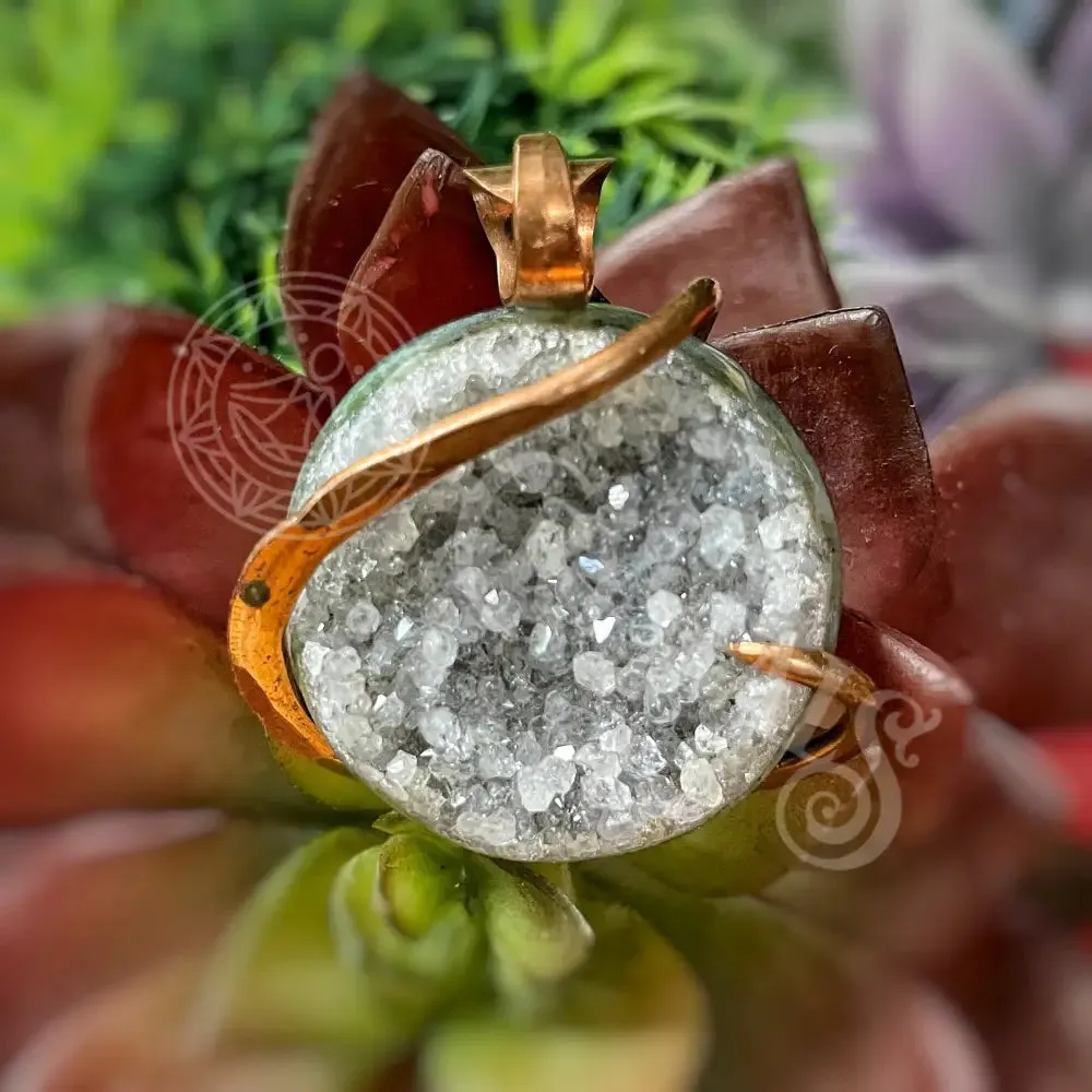 Artisan Druzy with copper - Small 0.75" - 1.25" - Pendant