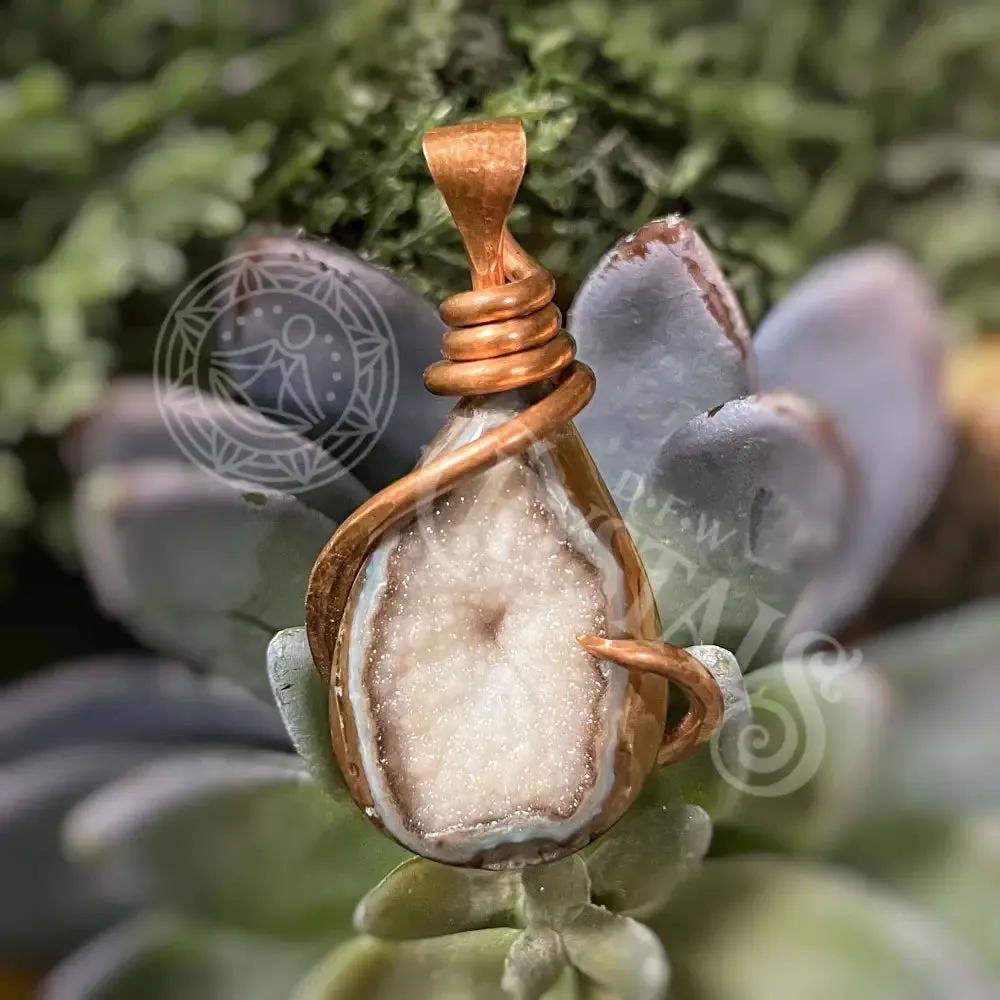 Artisan Druzy with copper - Small 0.75" - 1.25" - Pendant
