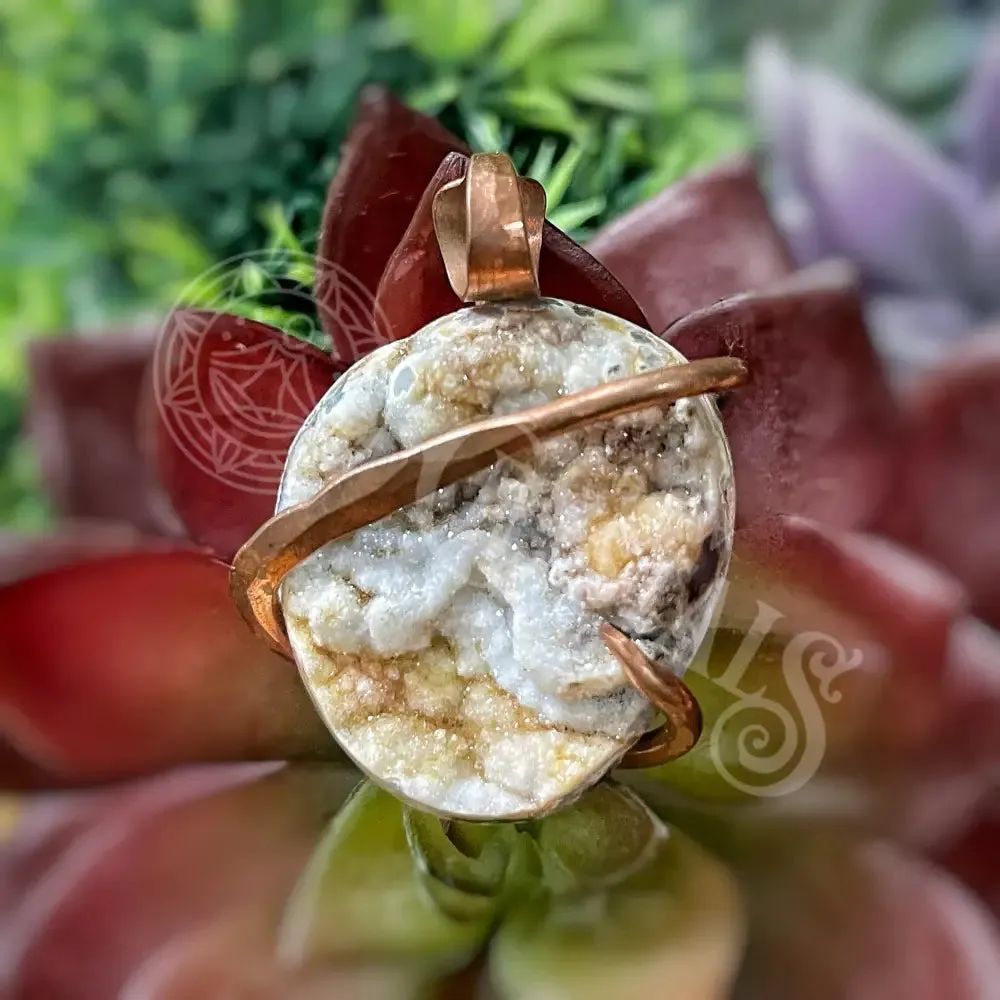 Artisan Druzy with copper - Small 0.75" - 1.25" - Pendant