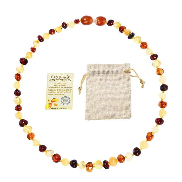 Baltic Amber Teething Bracelets/Necklaces for Mother/Babies