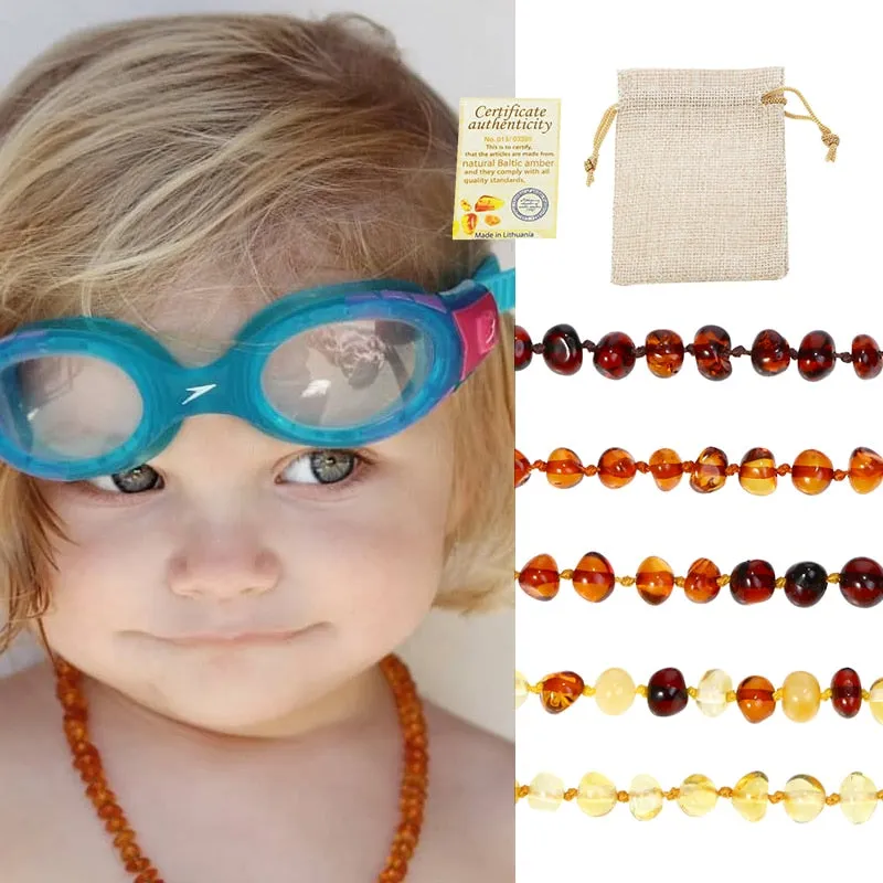 Baltic Amber Teething Bracelets/Necklaces for Mother/Babies
