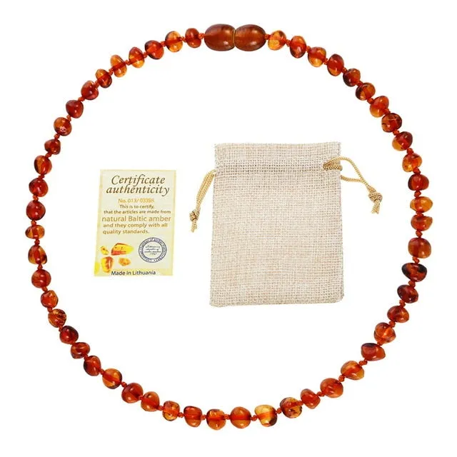 Baltic Amber Teething Bracelets/Necklaces for Mother/Babies