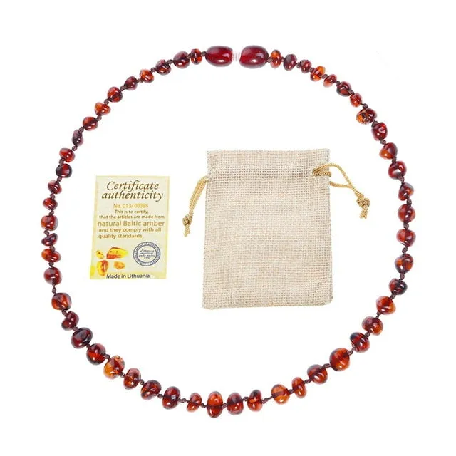 Baltic Amber Teething Bracelets/Necklaces for Mother/Babies