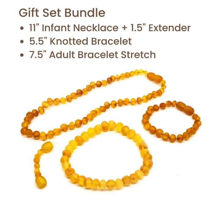 Baltic Amber Teething Necklace Raw Honey Newborn Baby 10.5 to 11 inch