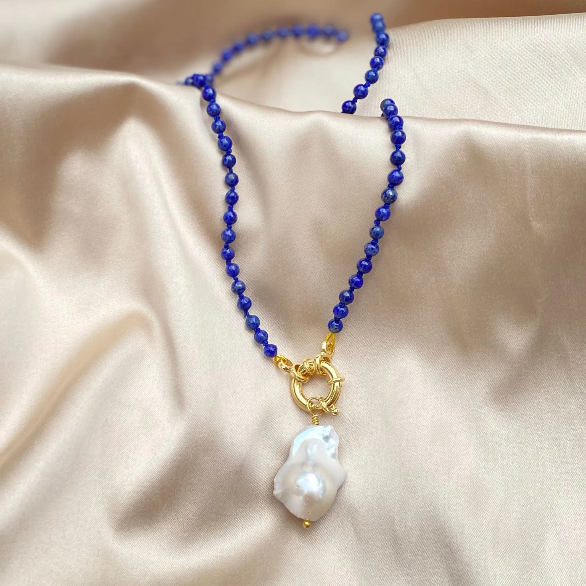 Baroque Pearl and Gemstone Beaded Necklace