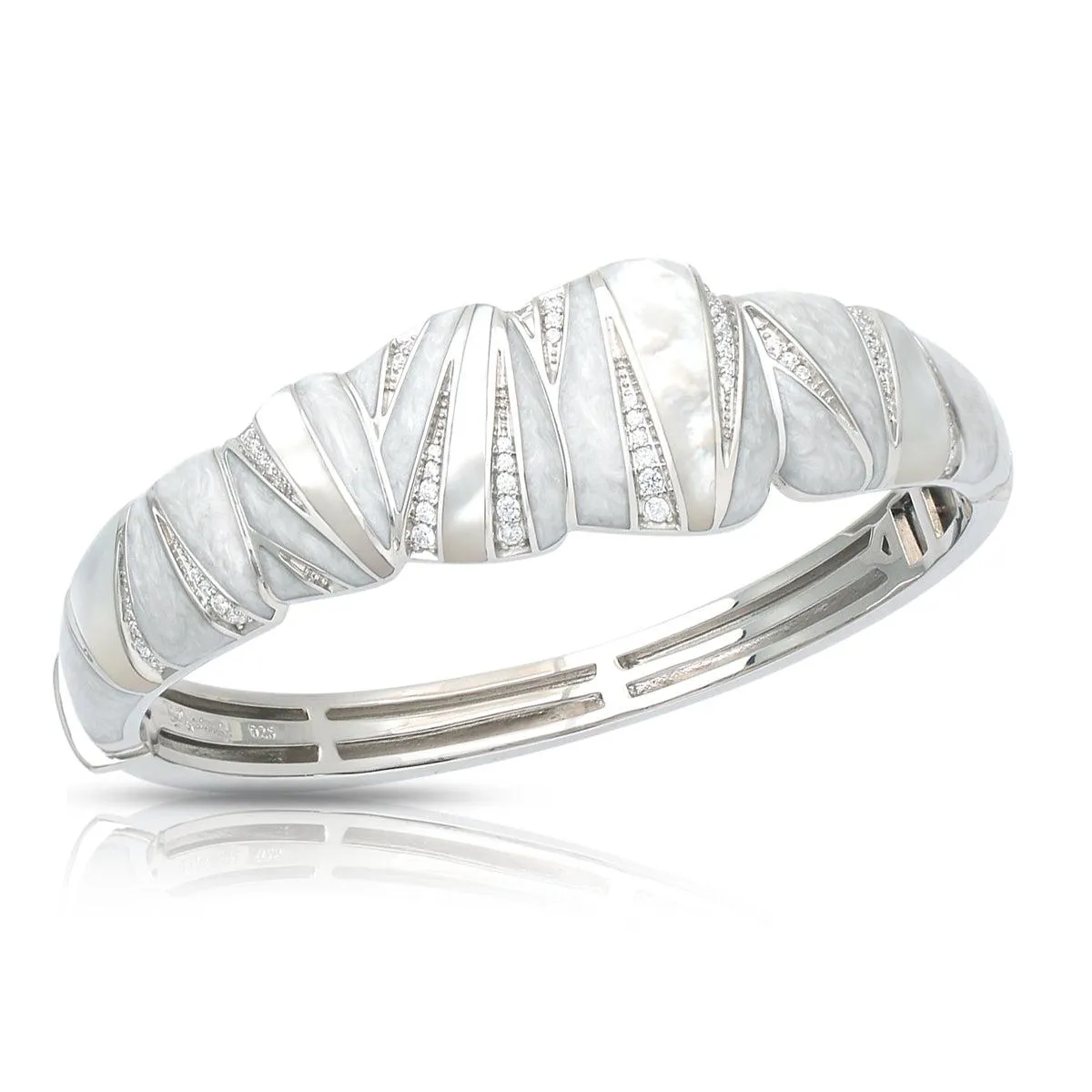 Belle Etoile Palazzo Bangle - White