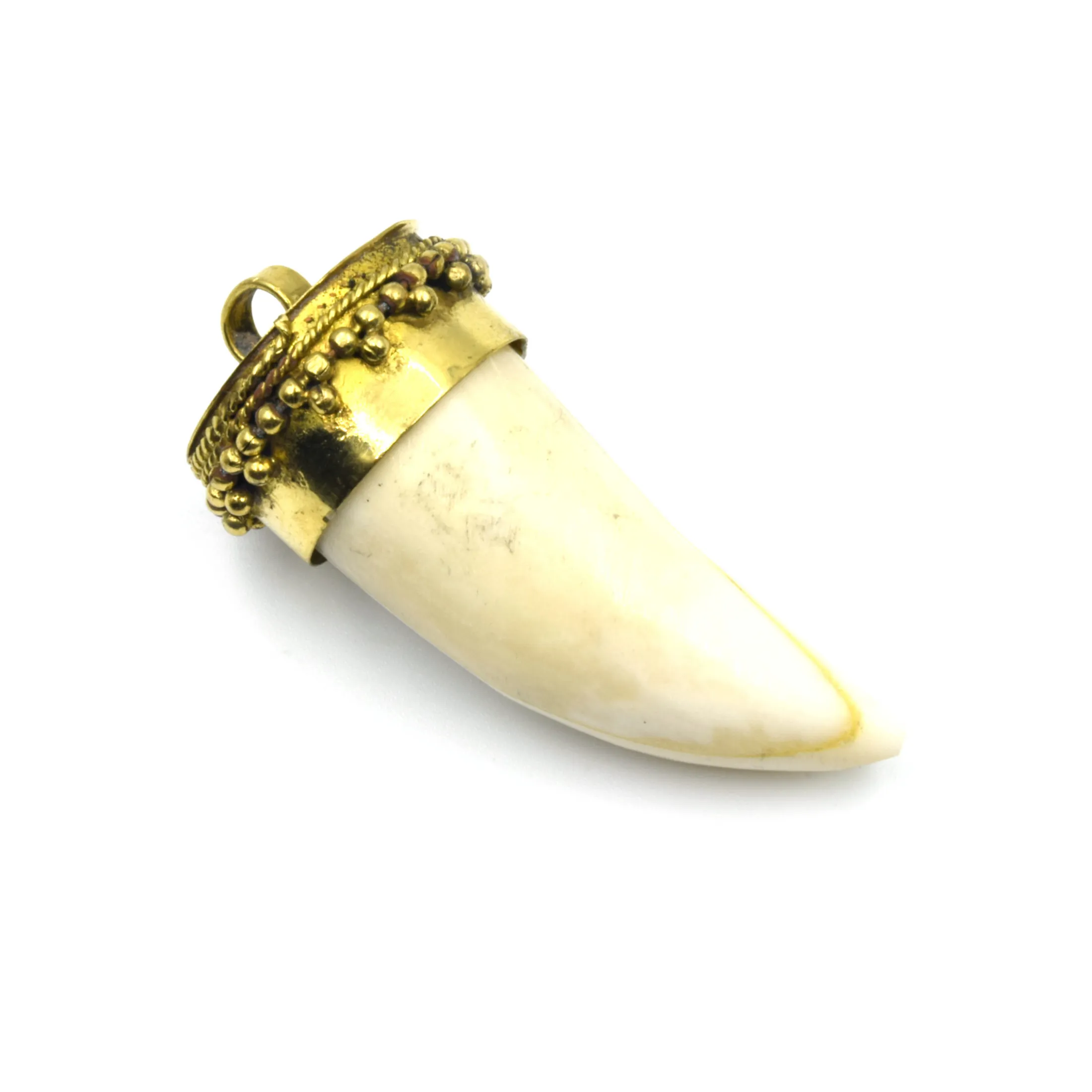 Bone Pendant | Mini Tusk/Claw Shaped Natural Ox Bone Pendant | Bone Charm | White, Brown | Multiple Sizes Available