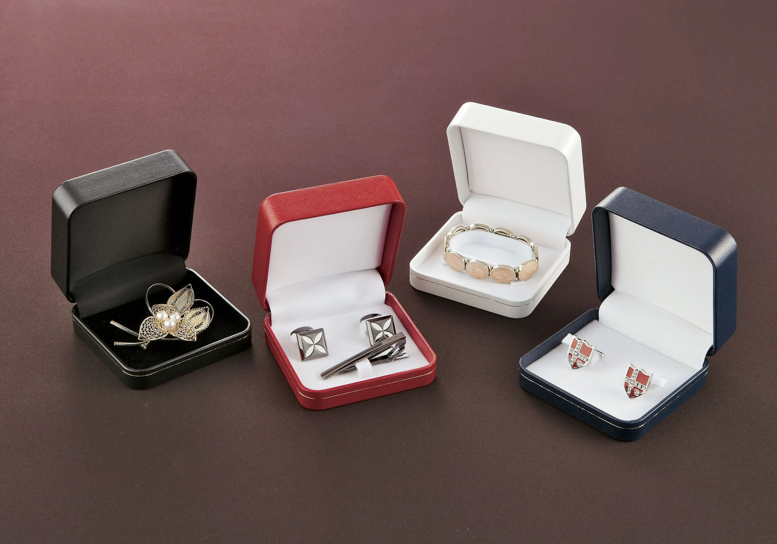 Bracelet case, leather style paper, CS series, 10 pieces CS-06-BR