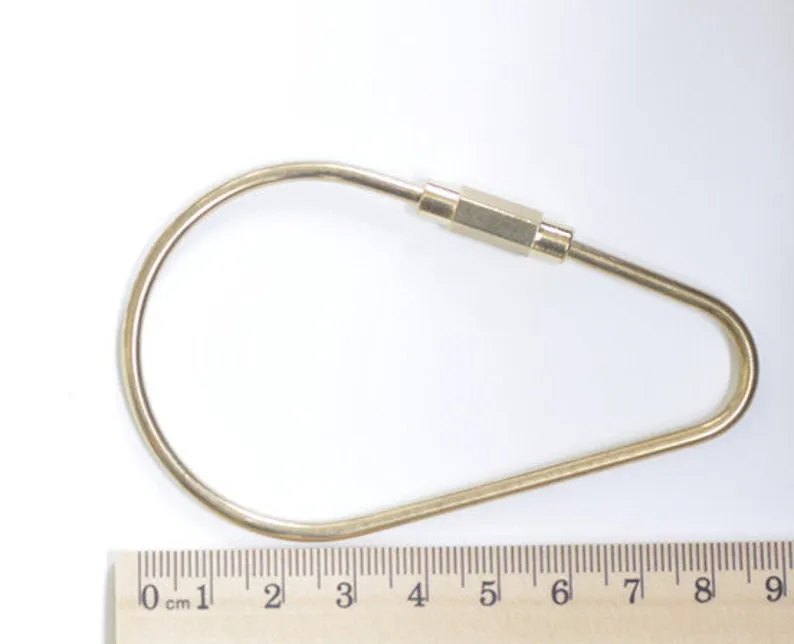 Brass Key Rings Screw Locking Carabiner Unique Keyring Maker Pick Style
