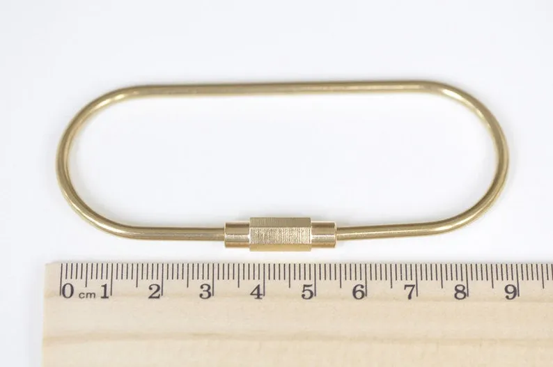 Brass Key Rings Screw Locking Carabiner Unique Keyring Maker Pick Style
