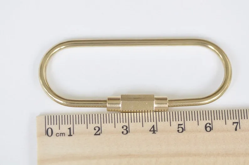 Brass Key Rings Screw Locking Carabiner Unique Keyring Maker Pick Style