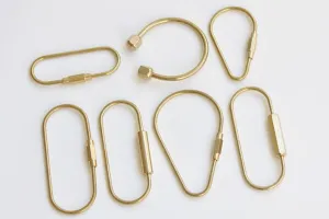 Brass Key Rings Screw Locking Carabiner Unique Keyring Maker Pick Style