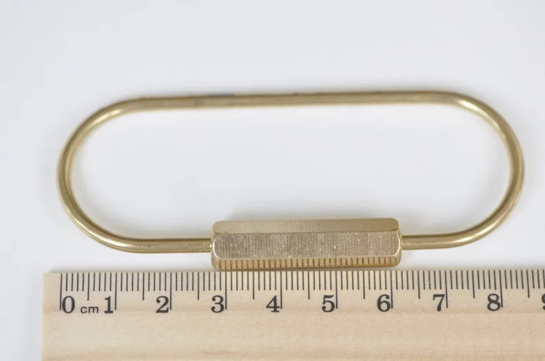 Brass Key Rings Screw Locking Carabiner Unique Keyring Maker Pick Style