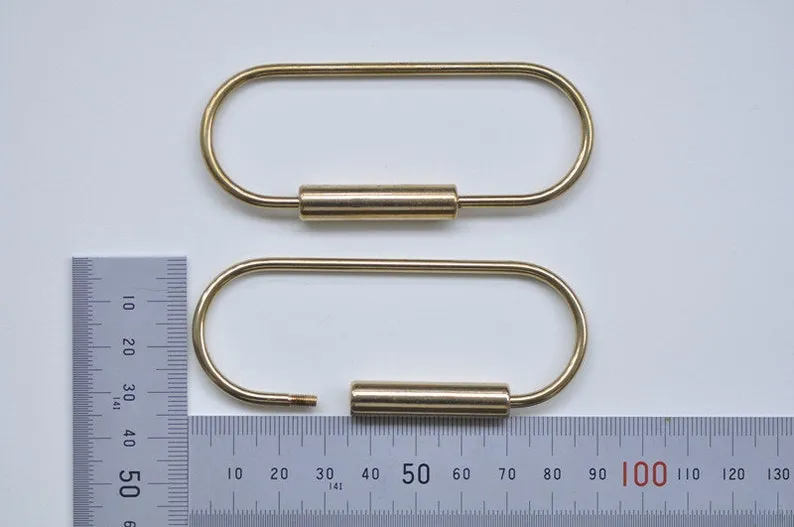Brass Key Rings Screw Locking Carabiner Unique Keyring Maker Pick Style