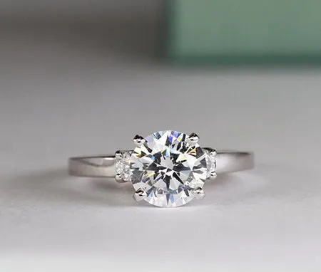 Briarrose - Round Moissanite Engagement Ring