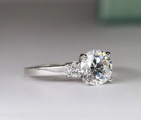Briarrose - Round Moissanite Engagement Ring