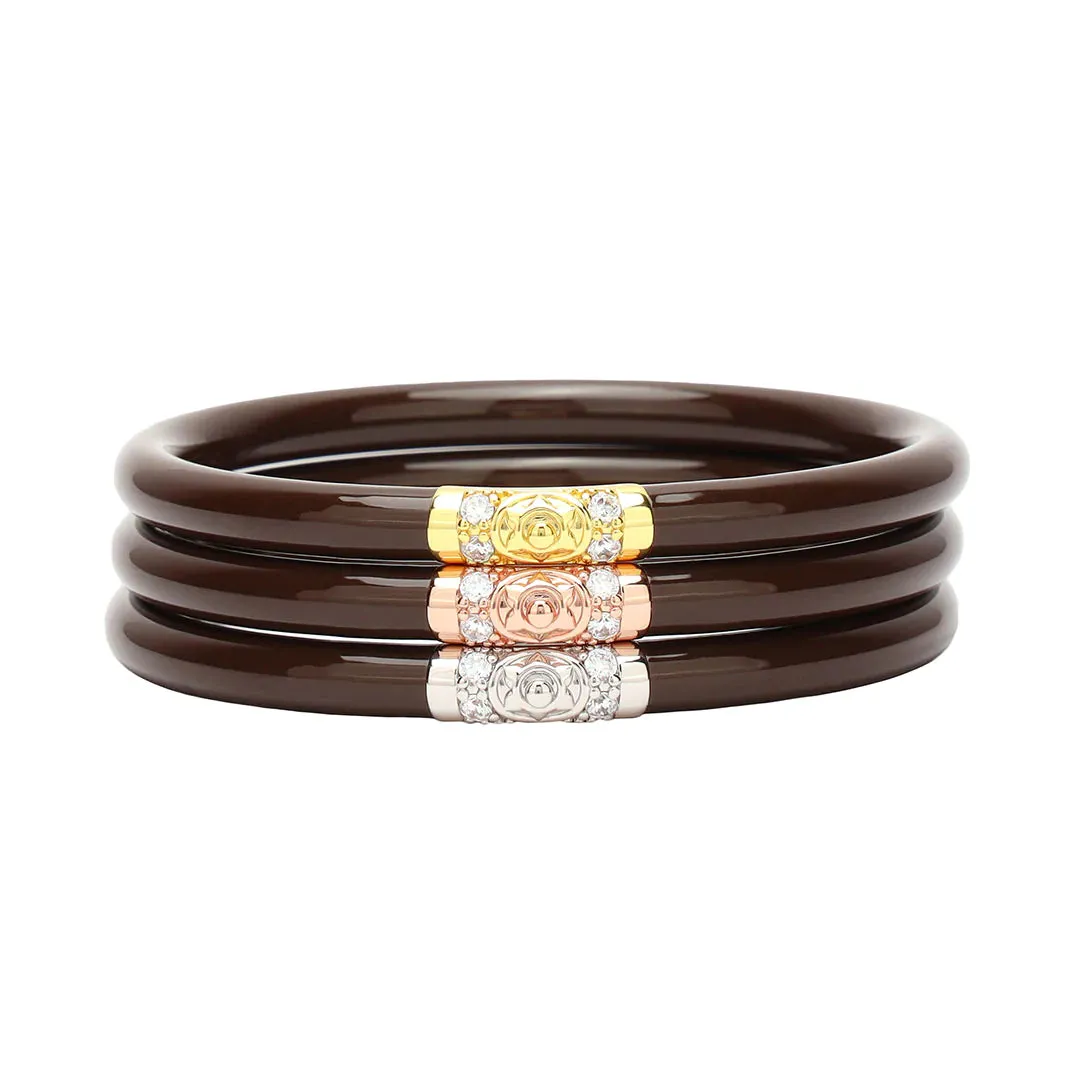 BuDhaGirl THREE KINGS ALL WEATHER BANGLES® (AWB®) - CHOCOLATE