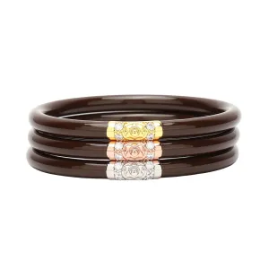BuDhaGirl THREE KINGS ALL WEATHER BANGLES® (AWB®) - CHOCOLATE